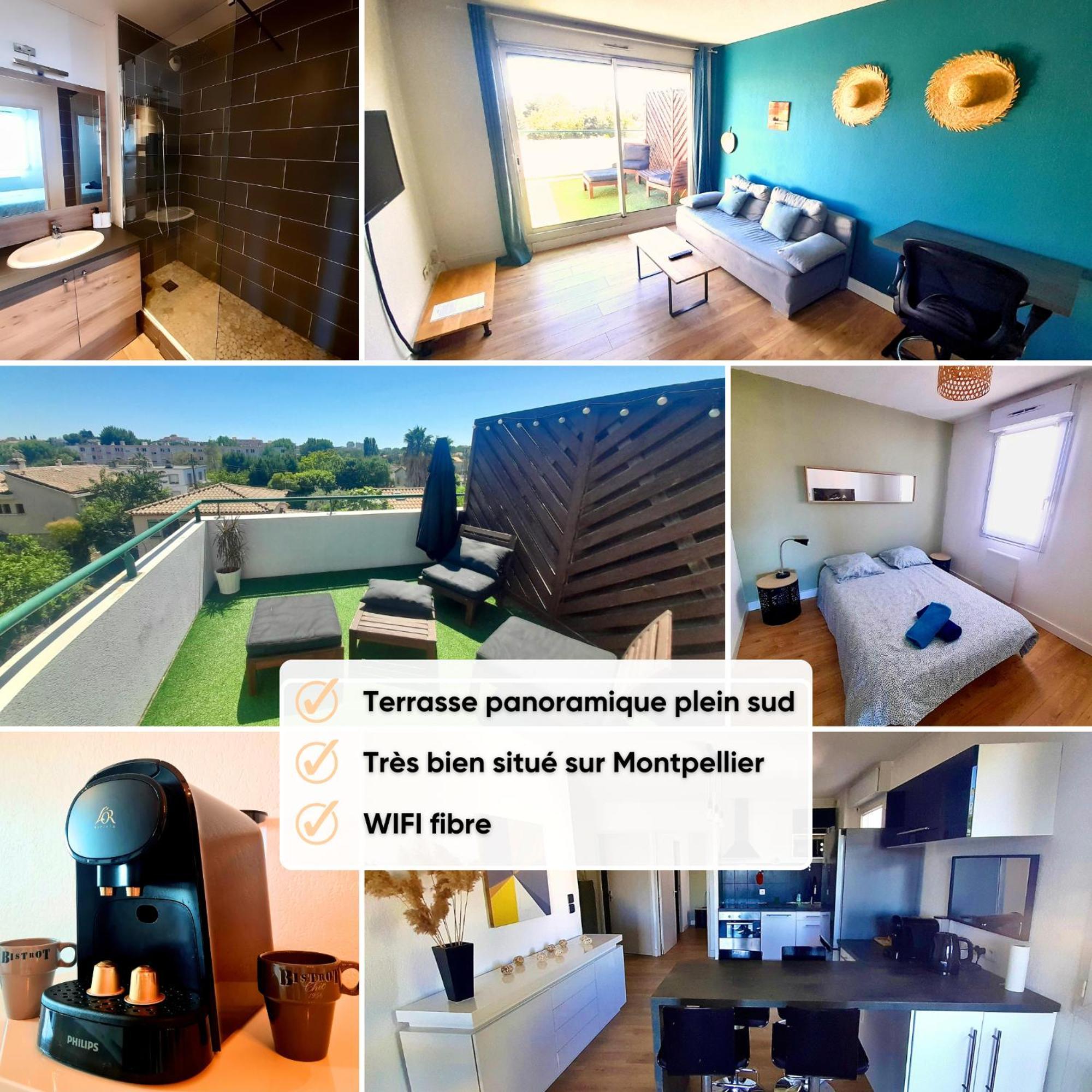 Terrasse De La Pompignane - T2 Lumineux Plein Sud Apartment Montpellier Bagian luar foto